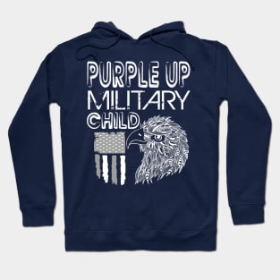 Awareness Month Purple Up for Military Child Purple-Up Eagle Hoodie